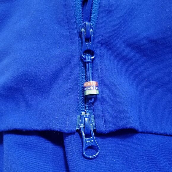 Lululemon In Stride Hoodie 6 Small Blue Striped Thumbholes Sweater Zipper Double - Picture 7 of 13